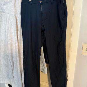 Blue Dress Pants with Flat Front and Slim Fit